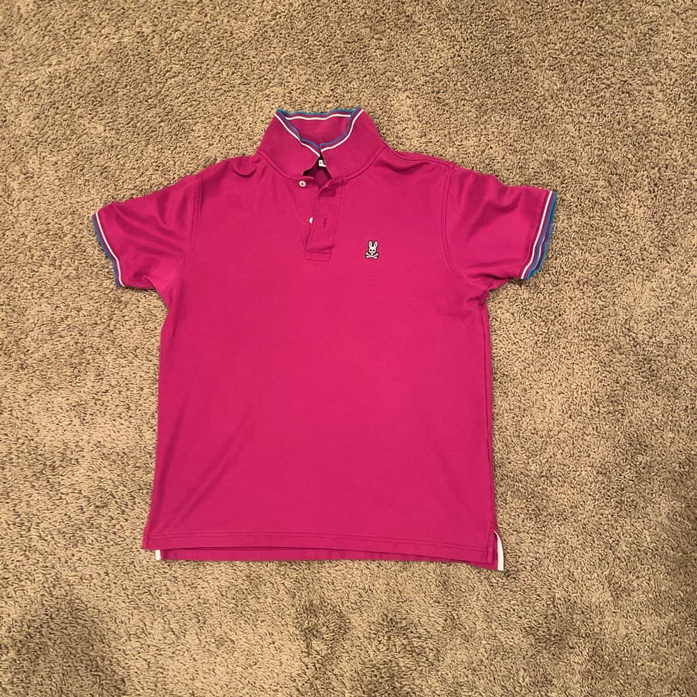 Pink Psycho Bunny Collared T-Shirt